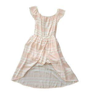 Jessica Simpson Striped Pink Dress Romper Large